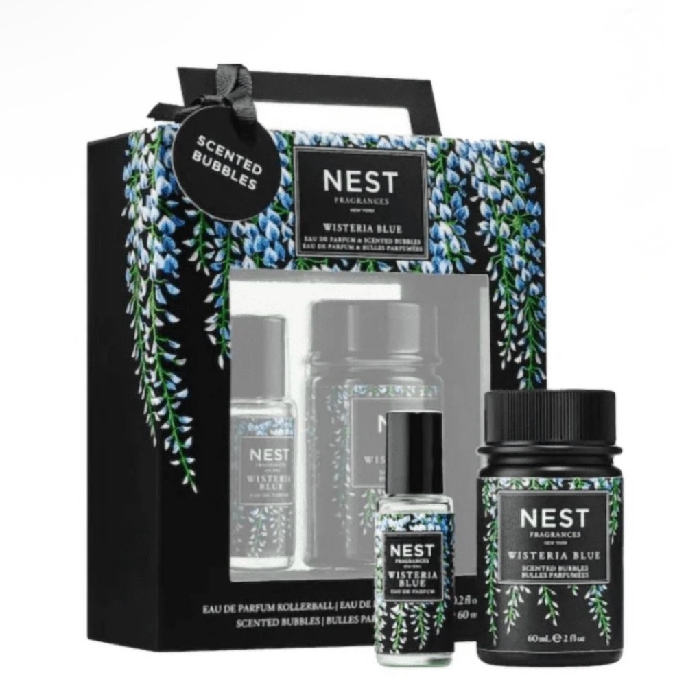 NEST Fragrances Wisteria Blue Bath Soak & Bubbles Set | Gift-ready and Lovely - Picture 2 of 2